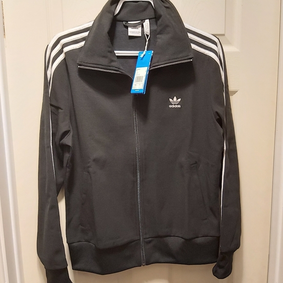 NWT Adidas women tracktop outerwear black large